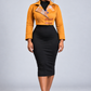 AUTUMN Cropped Jacket with Plaid Lapels